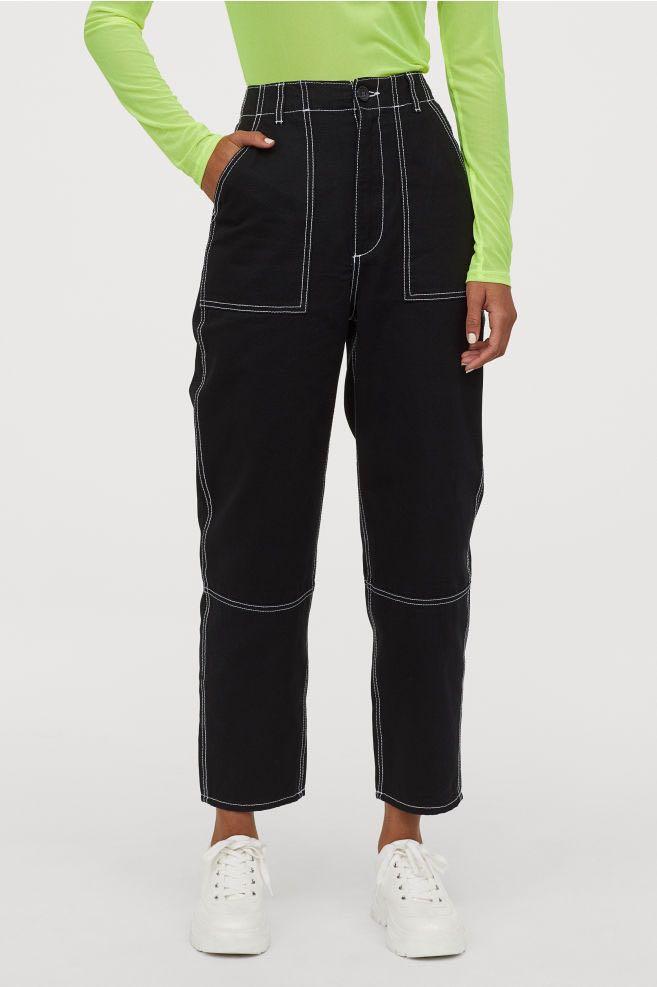 Contrast stitch pants hxxm Clearance