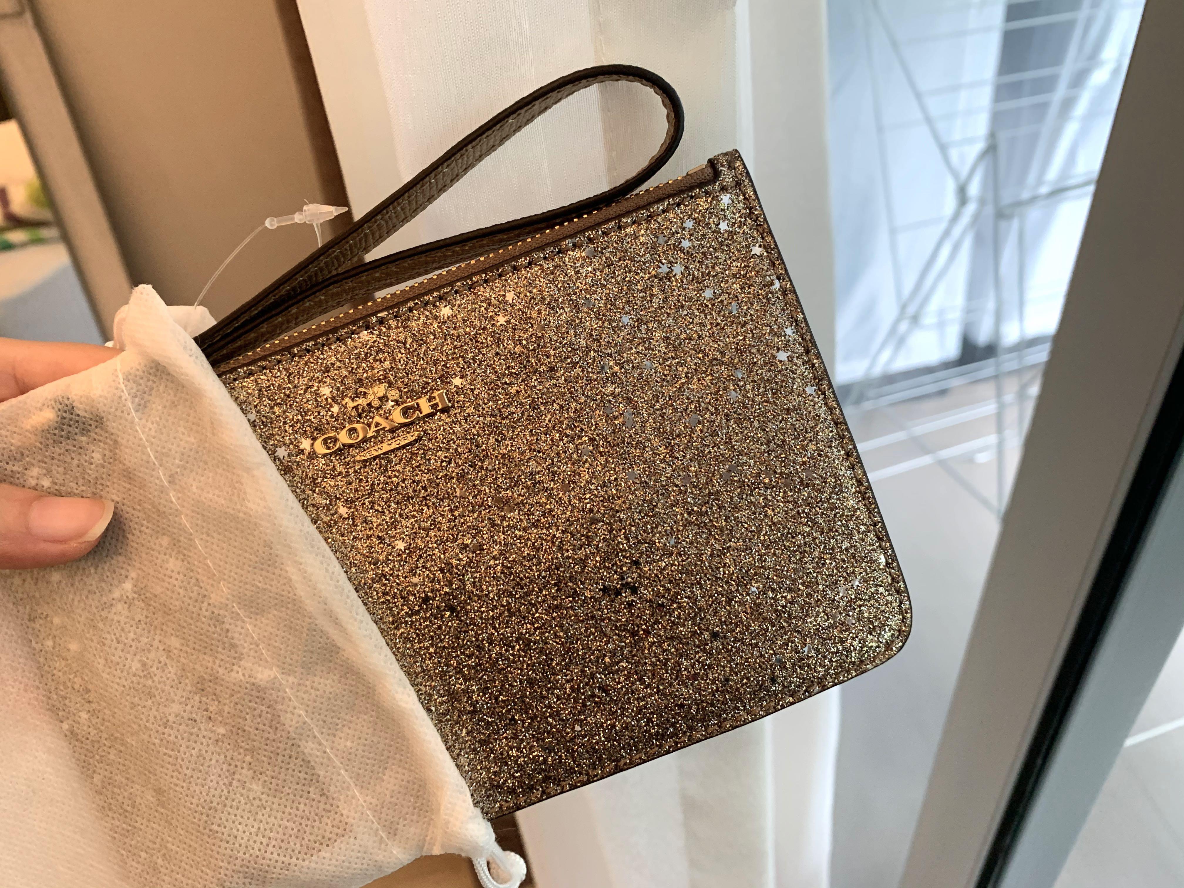 Gold shop glitter wristlet