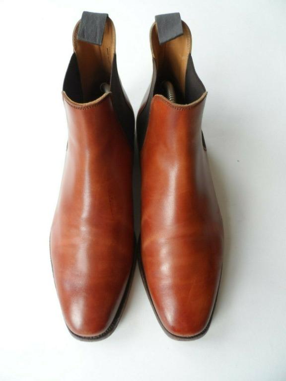 Crockett Jones Chelsea Boot Burnished Chestnut Tan Brown