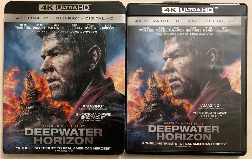 DEEPWATER HORIZON 4K ULTRA HD BLU RAY 2 DISC SET + RARE OOP SLIPCOVER