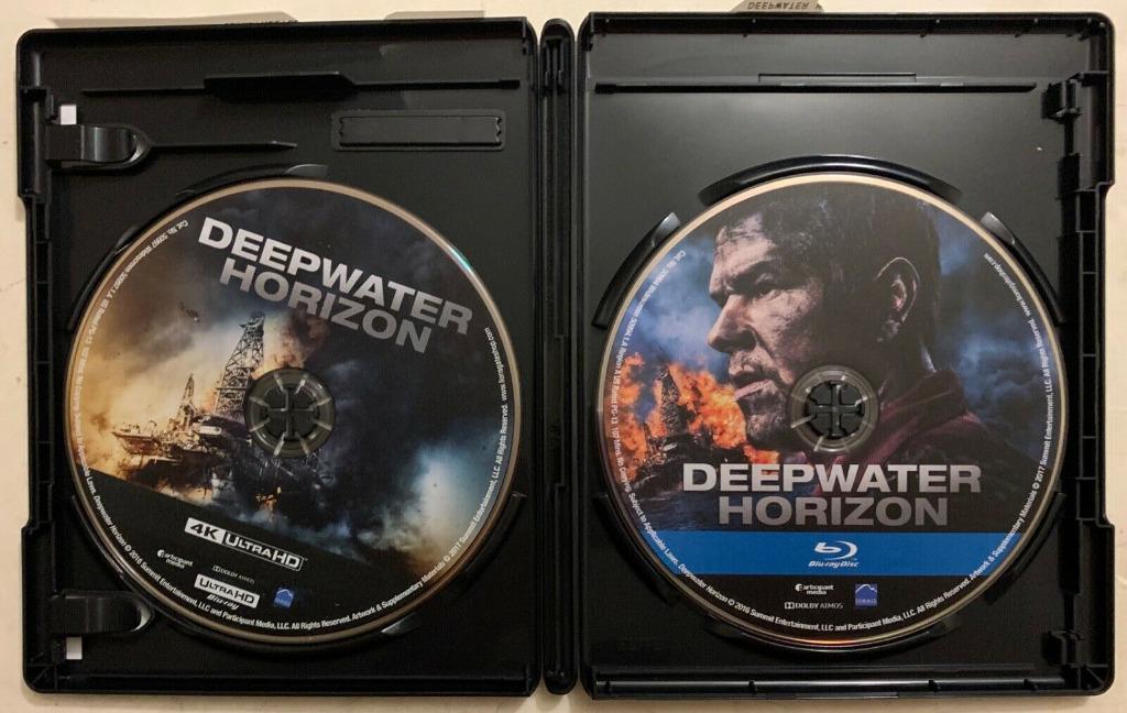 DEEPWATER HORIZON 4K ULTRA HD BLU RAY 2 DISC SET + RARE OOP SLIPCOVER