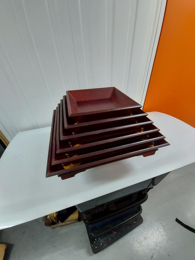 Delicate Korean Wooden Stacking Trays Furniture Home Decor Antiques On Carousell