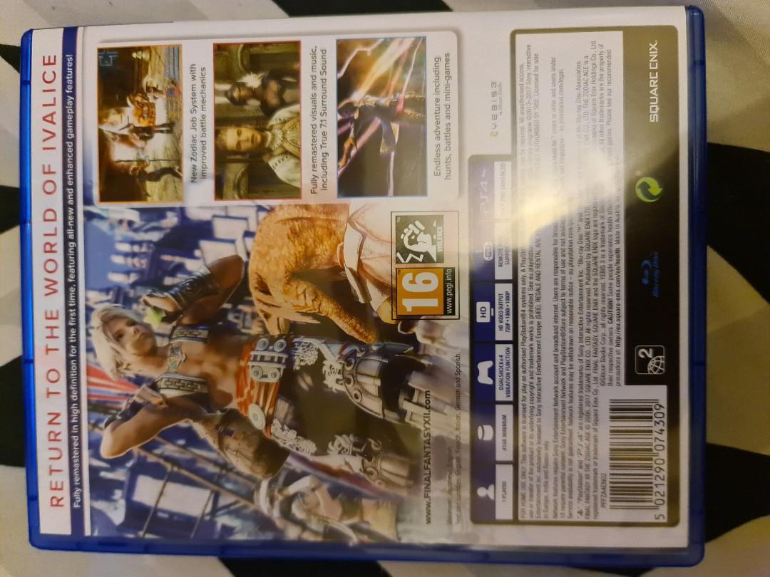 Final Fantasy XII (Category: PlayStation) located in Las Pinas. Submitted by sixtosengson (Listing ID 1037399888, Image 2). Description: Opened but not used. Location: Alabang/Las Pinas/BGC.