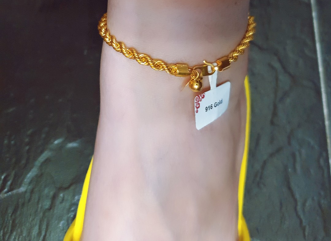 Gold rope ankle bracelets online