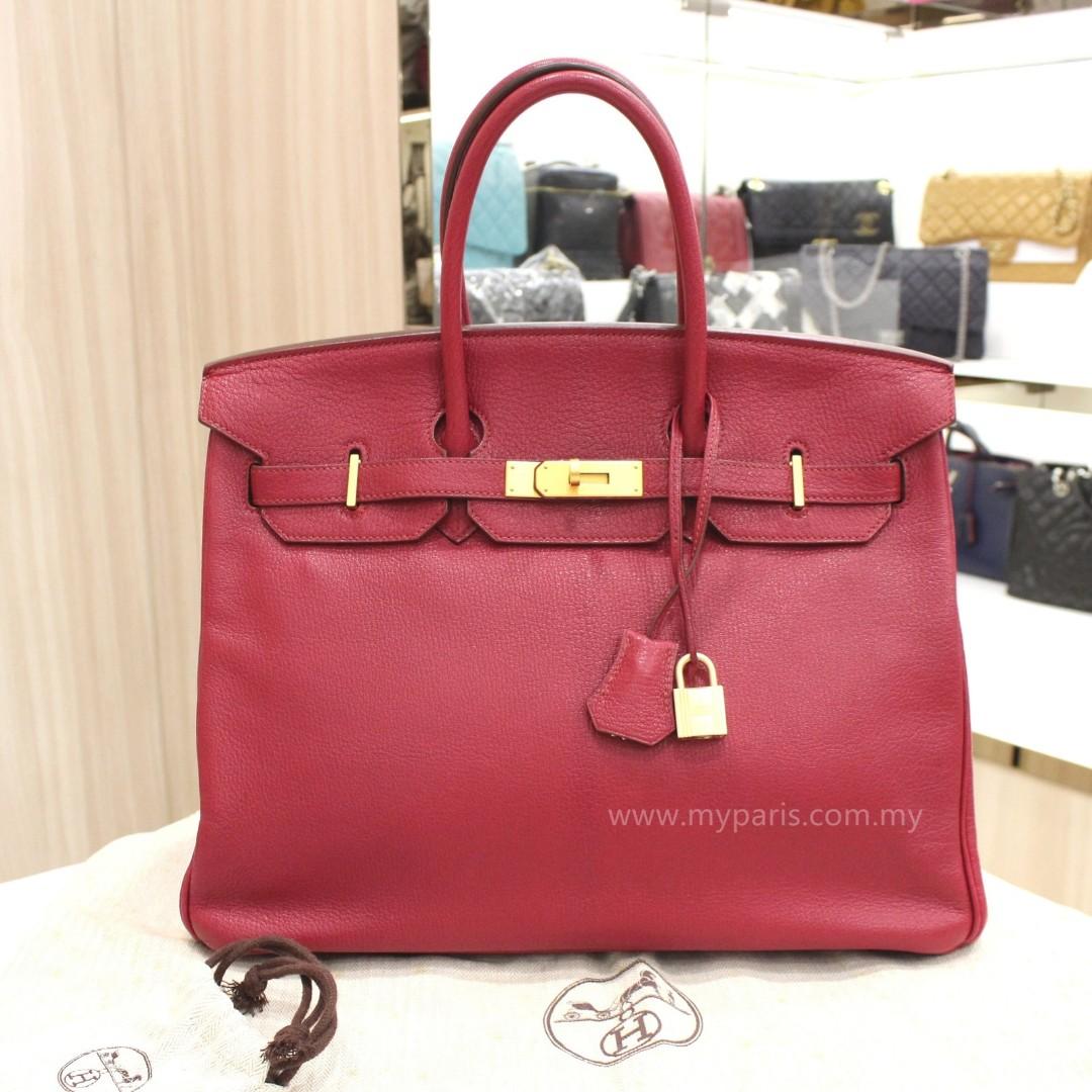Hermes Birkin 35 - red, Luxury, Bags & Wallets on Carousell