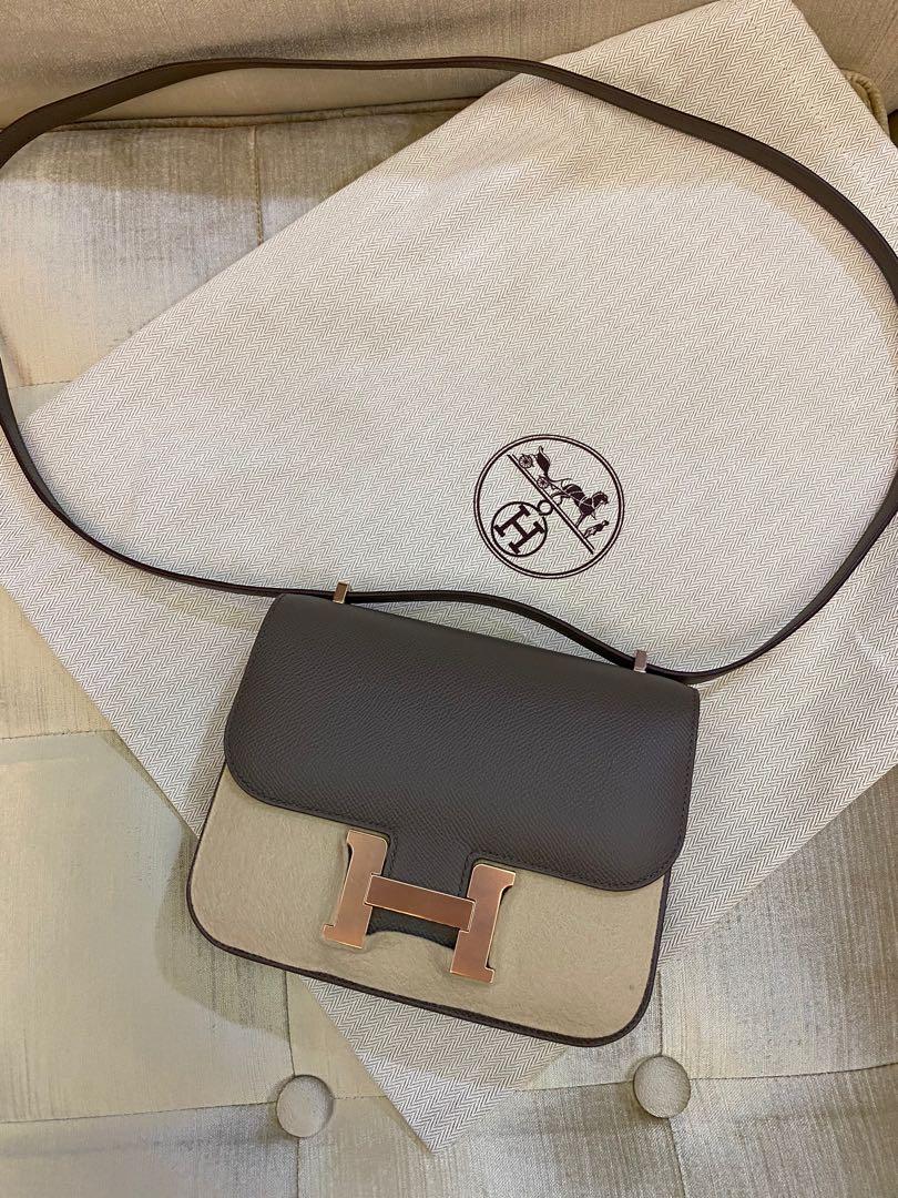 Hermès Cinhetic Gris Etain Epsom with Rose Gold Hardware - Bags