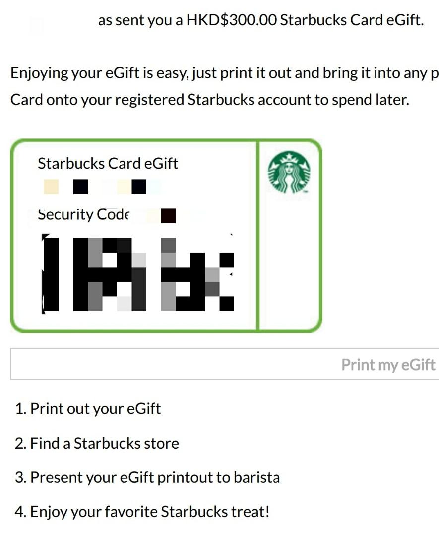 Where Is My Starbucks Gift Card Security Code / Starbucks