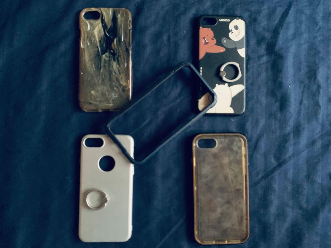 iPhone 7 Pre loved Cases BUNDLE! (Category: Cases & Sleeves) located in Quezon City. Submitted by heppystuff (Listing ID 1037306619, Image 1). Description: Hi! Selling these iPhone 7 cases set. Super affordable! DM me for more details. :).