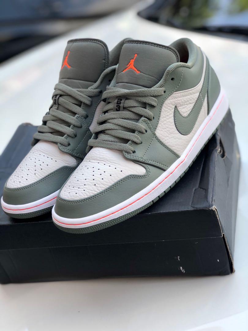 Jordan 1 Low Military Green Men s Fashion Footwear Sneakers on