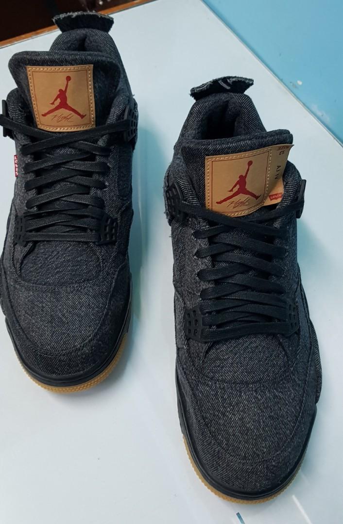 black denim jordan 4