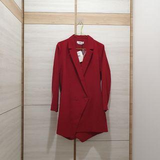 Love Bonito Red Tuxedo Jumpsuit Size XL