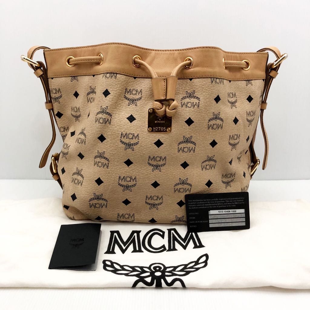 Mcm beige clearance bag