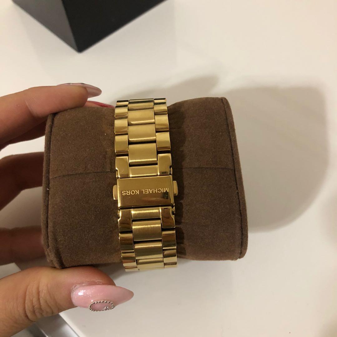 Michael Kors Oversized Bradshaw Gold Tone Watch Women s Fashion
