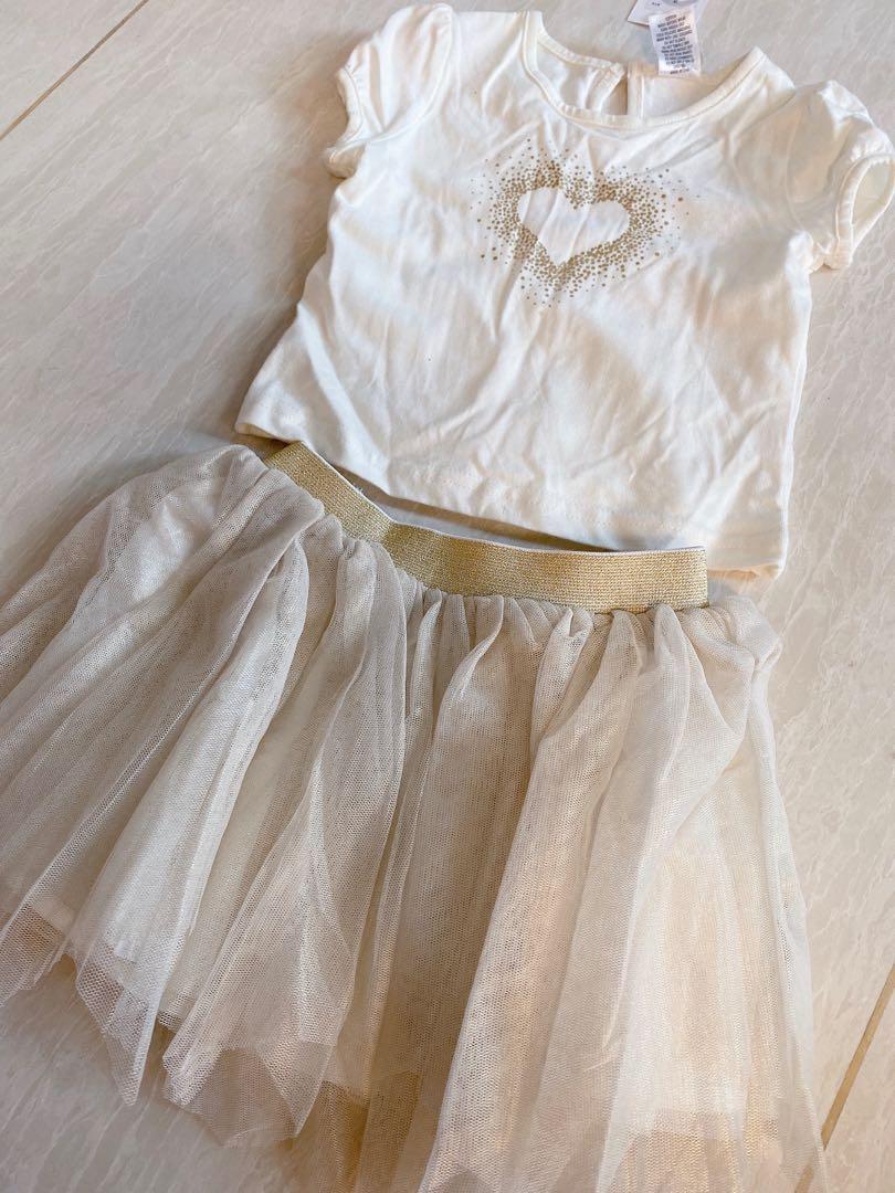 silk skirt and top for babies