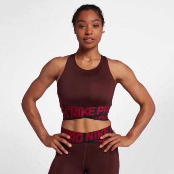 Burgundy nike sale crop top
