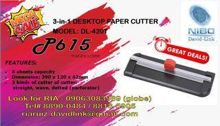 Paper cutter / paper trimmer / perforator / stub cut / dotted