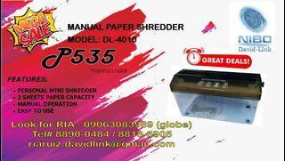 Paper shredder / manual mini shredder portable