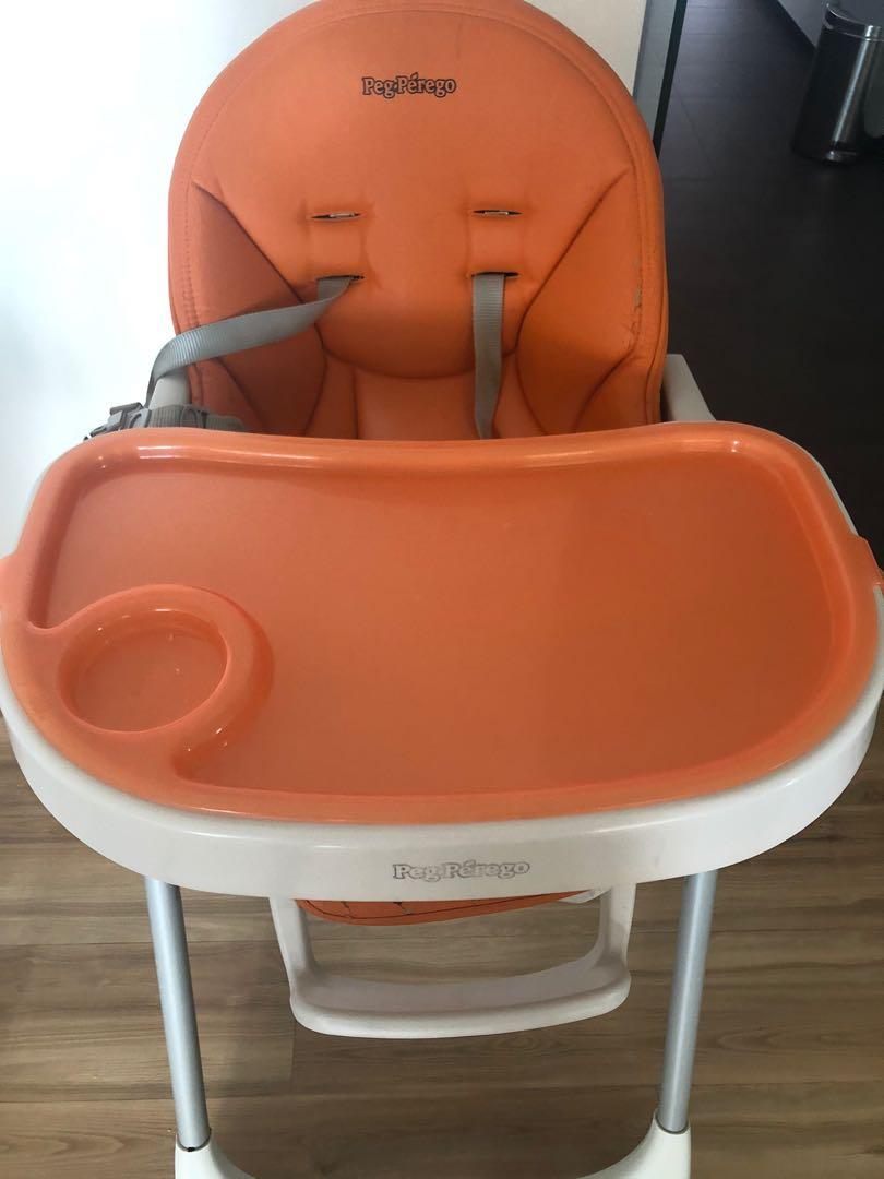 peg perego high chair orange