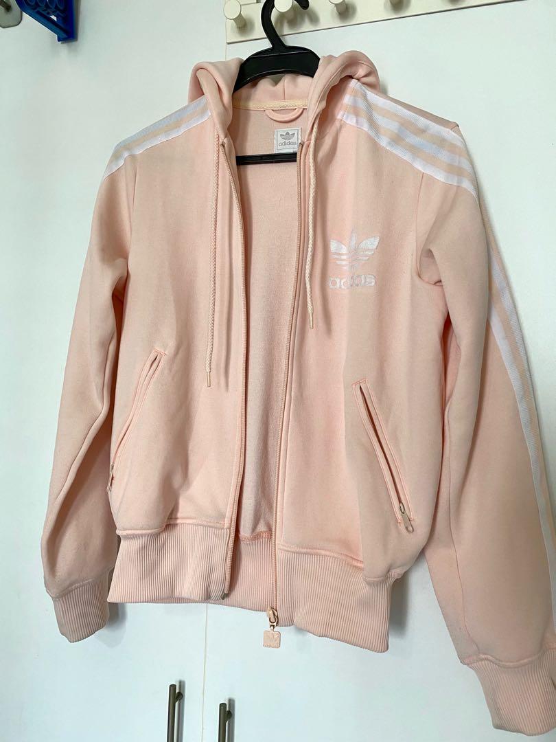 Pink adidas crop jacket on sale