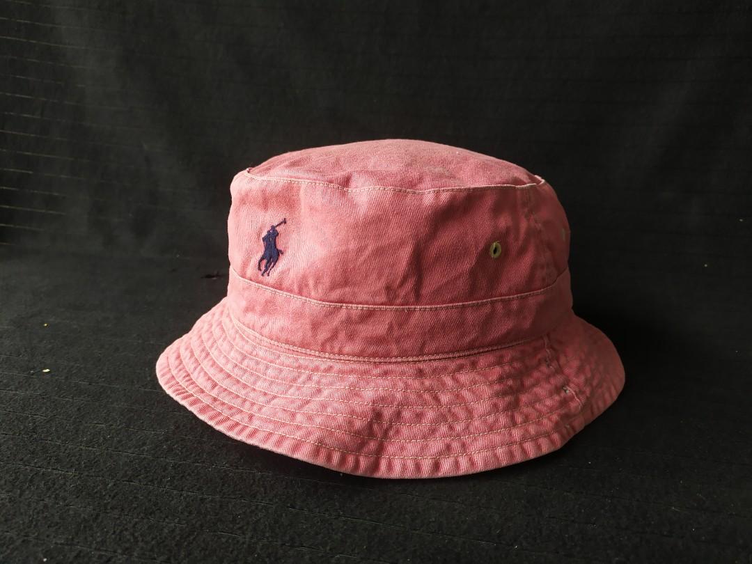 pink ralph lauren bucket hat
