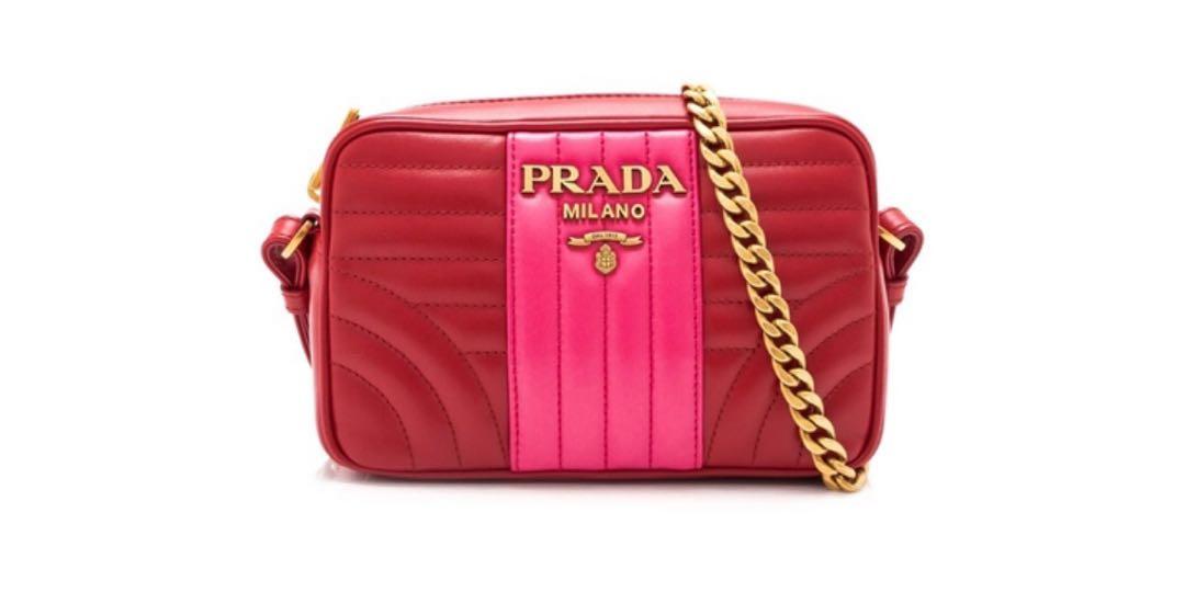 prada soft calf impunture shoulder bag