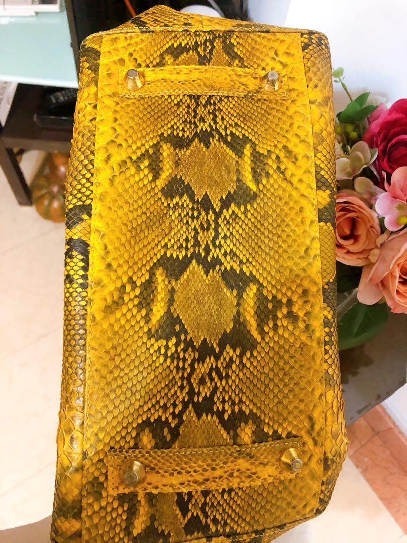 Tote bag .... Python snake leather genuine made in indonesia, Women's ...