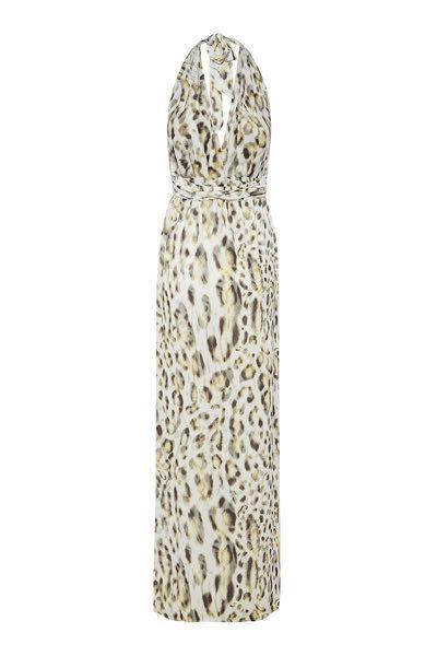 Sheike Untamed Maxi Halter Slit Wrap Dress Size 14 was 170 AUD