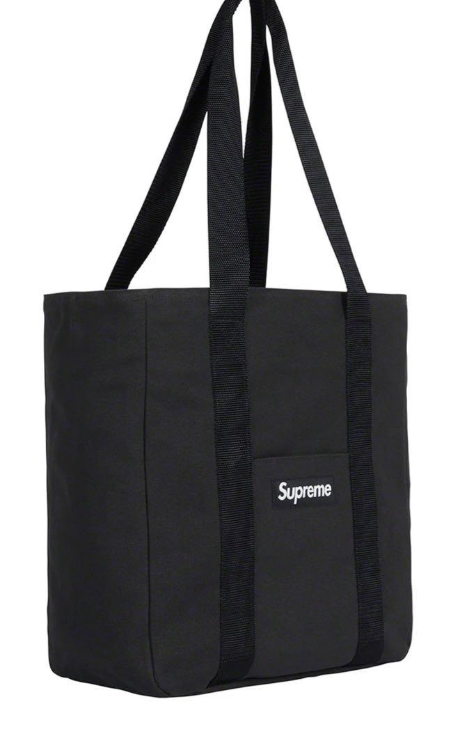 supreme canvas tote black