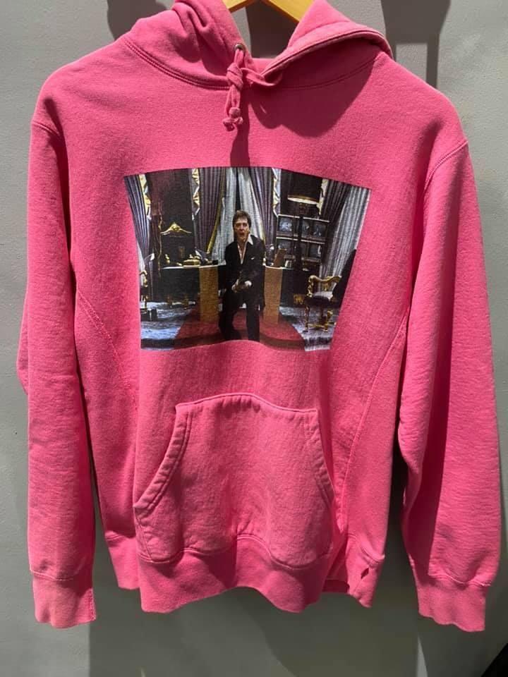 Supreme scarface sales hoodie pink