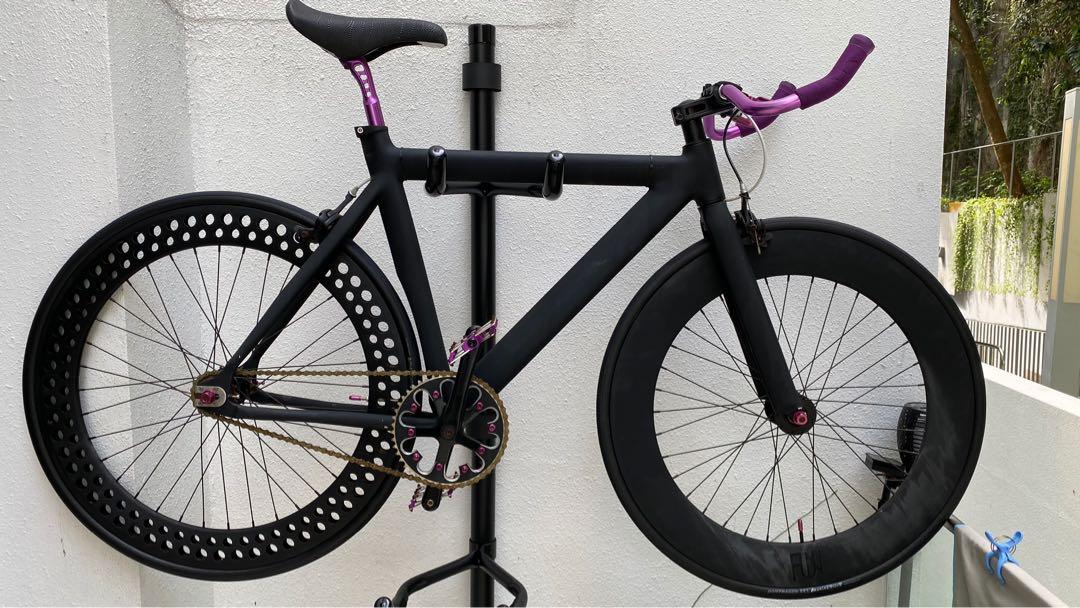purple road bike