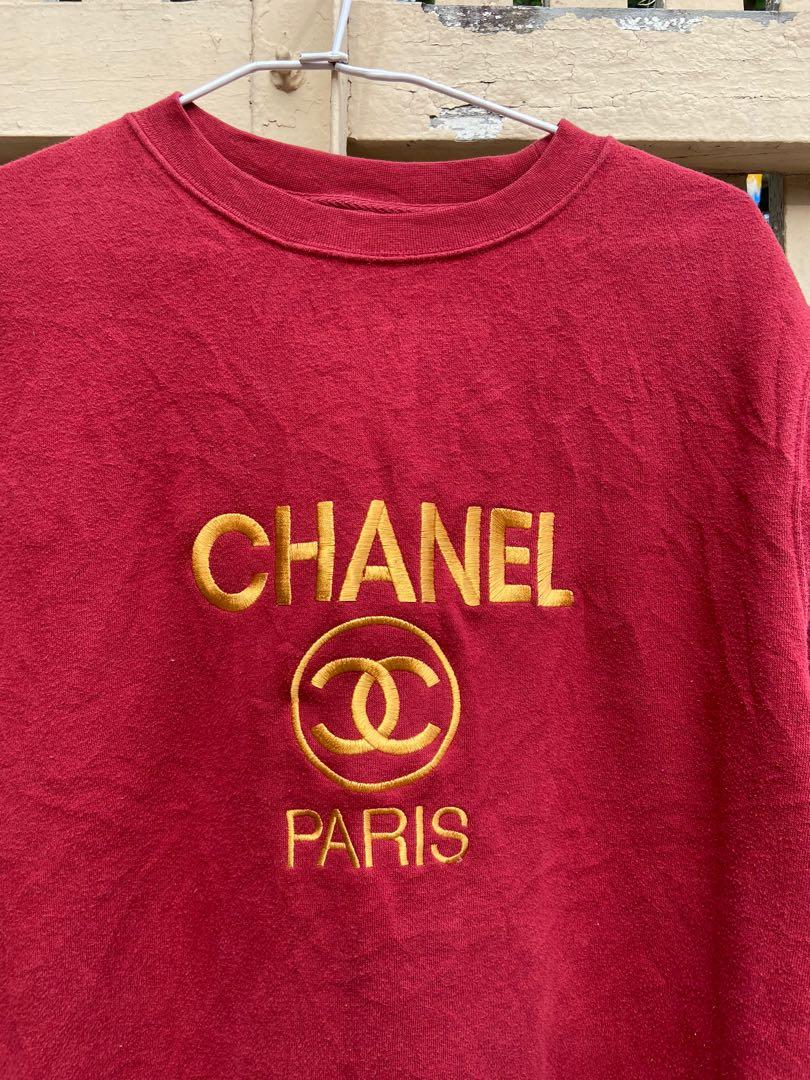Vintage Chanel bootleg sweatshirt, Men's Fashion, Tops & Sets