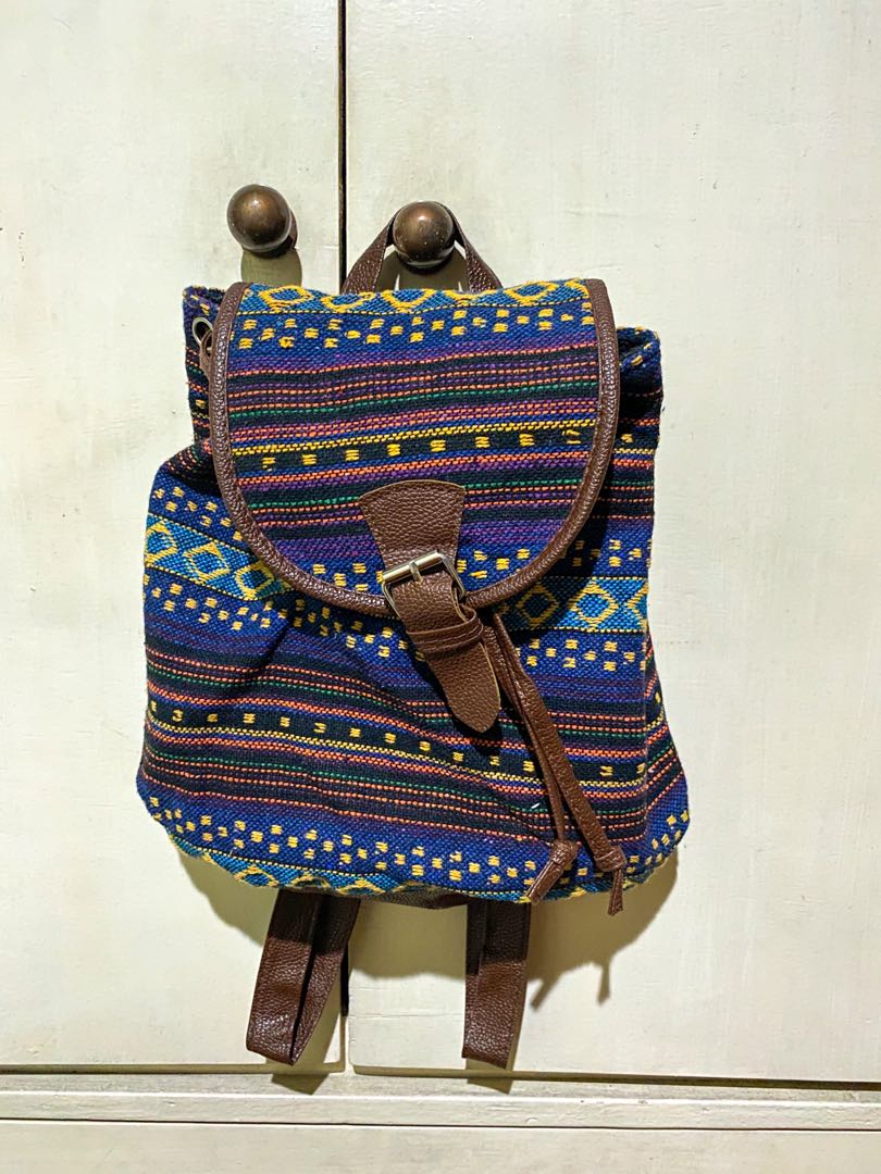 weaved backpack