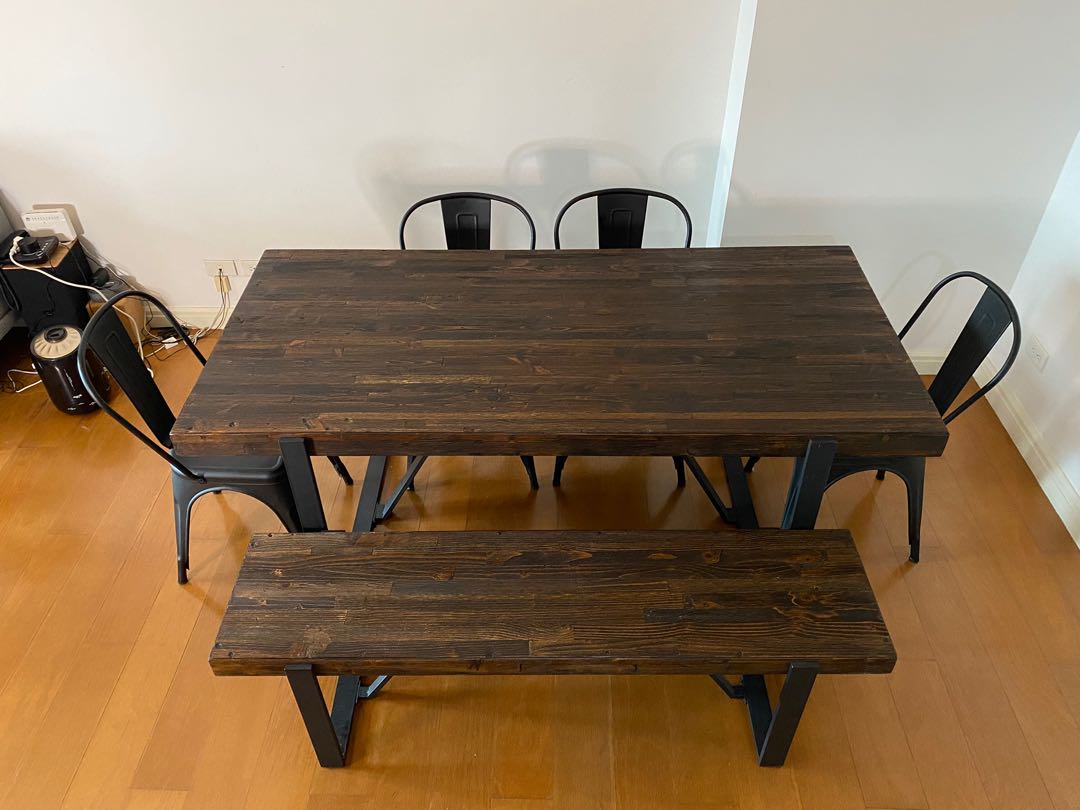 6 seater outlet industrial dining table