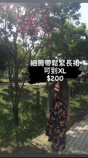 碎花 圖騰 平口 度假風 長洋裝