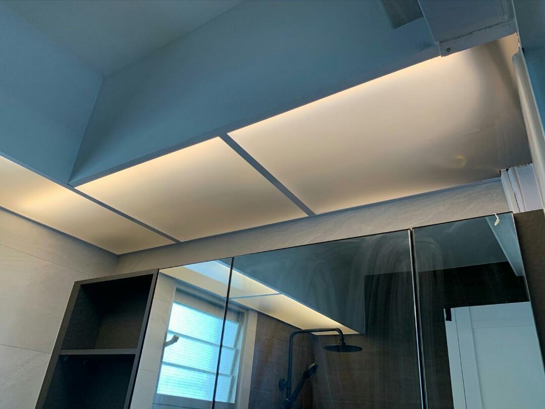 BTO Acrylic Panel and Lighting BTO Toilet bathroom Mesh Toilet piping