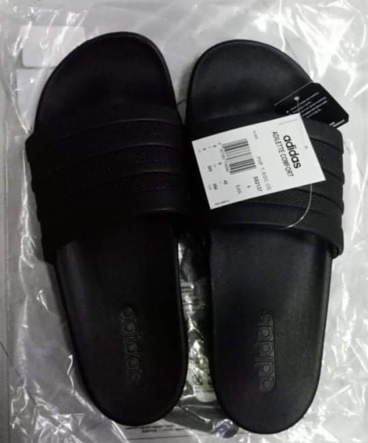 adidas triple black slides