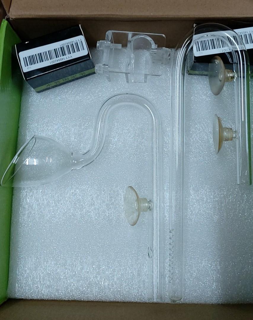 Aquarium Glass Lily Pipes Inlet Outlet 12 16 mm Free Acrylic Pipe Holder