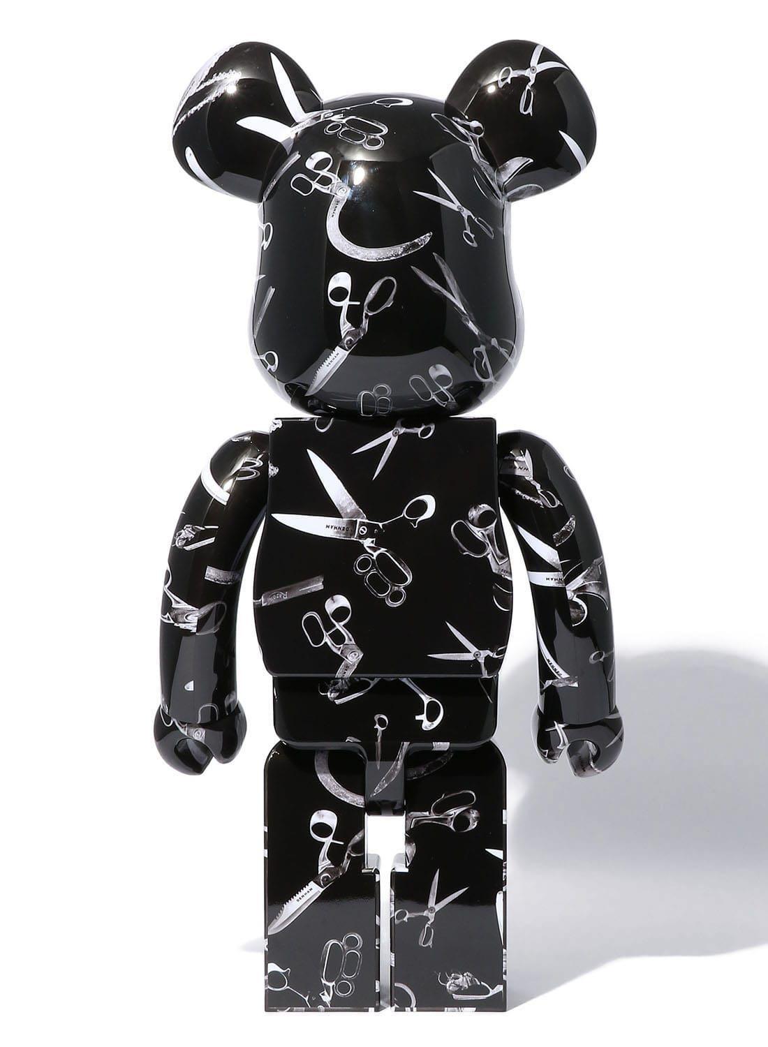 [In Stock] BE@RBRICK x Denham 1000% Large Scissor All Over Print Hair Salon  70cm Bearbrick