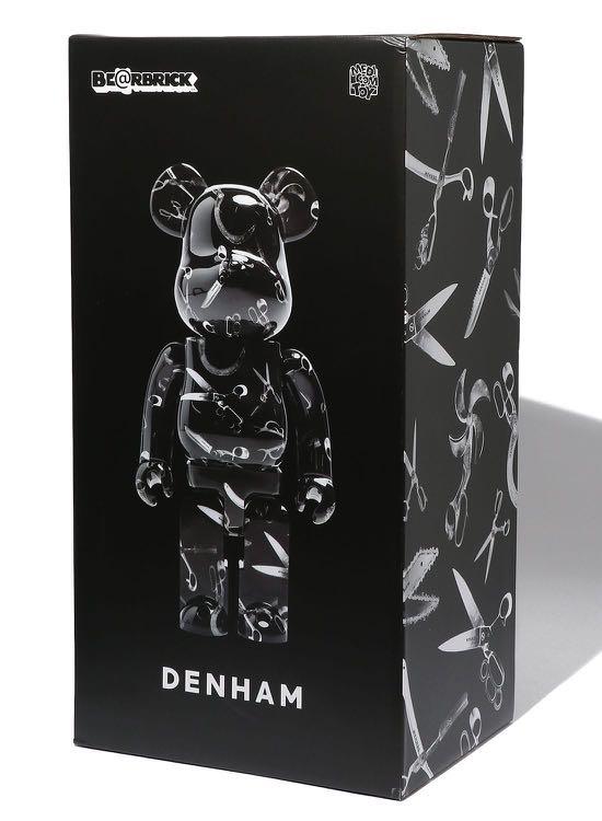 [In Stock] BE@RBRICK x Denham 1000% Large Scissor All Over Print Hair Salon  70cm Bearbrick