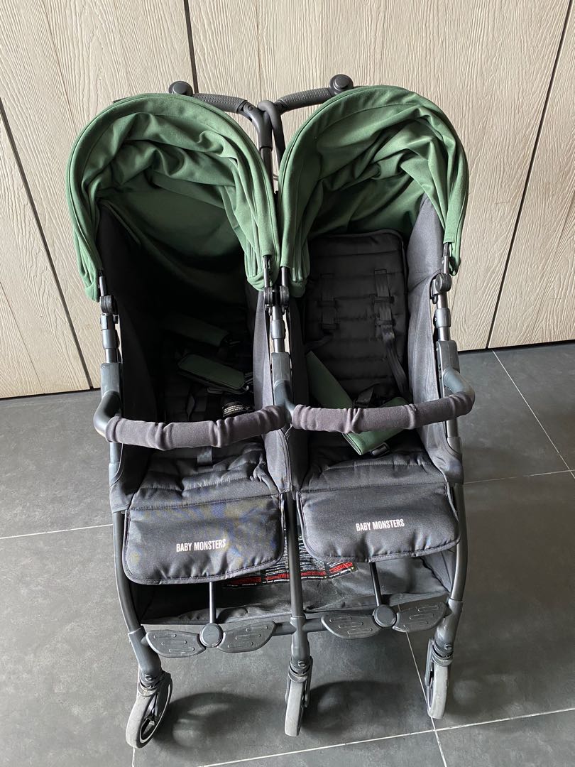 Baby Monsters Kuki Twin stroller Babies Kids Going Out