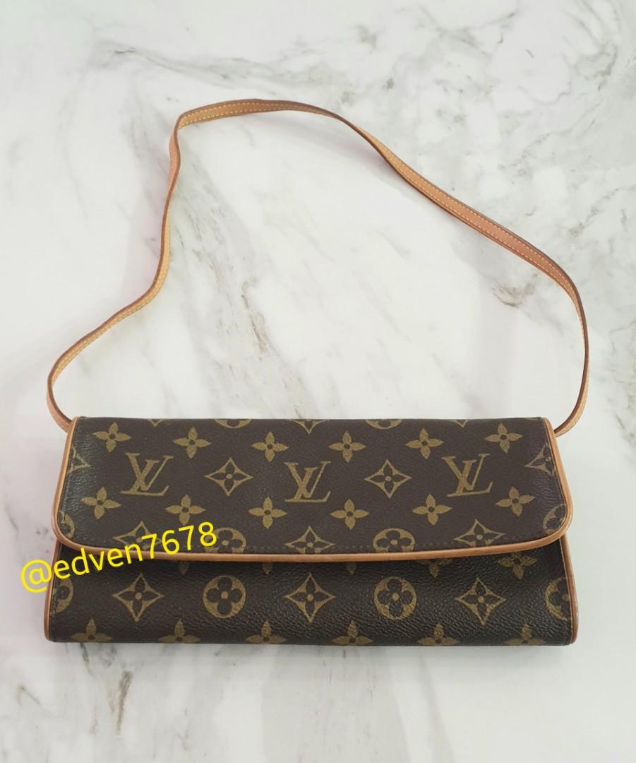 LOUIS VUITTON Monogram Pochette Twin GM Shoulder Bag M51852 LV