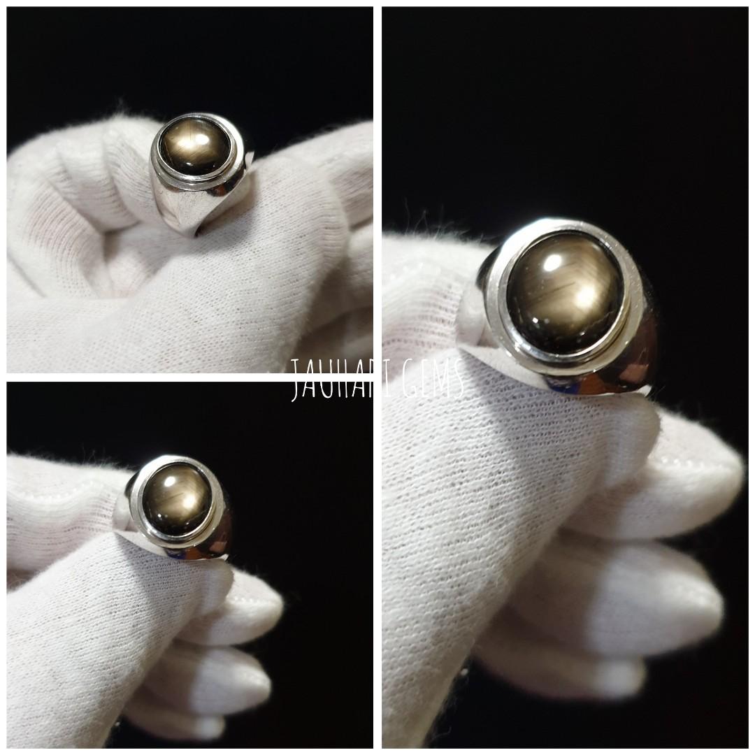 Mens black star sapphire new arrivals ring