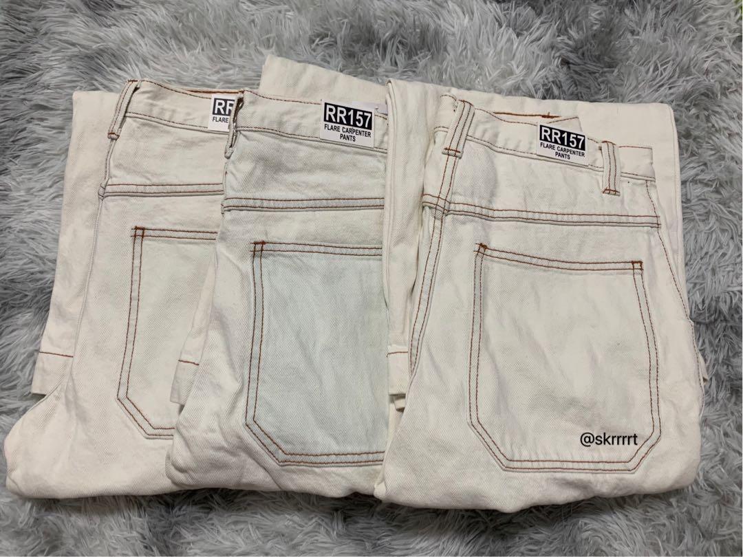 mid wash cargo pocket jean