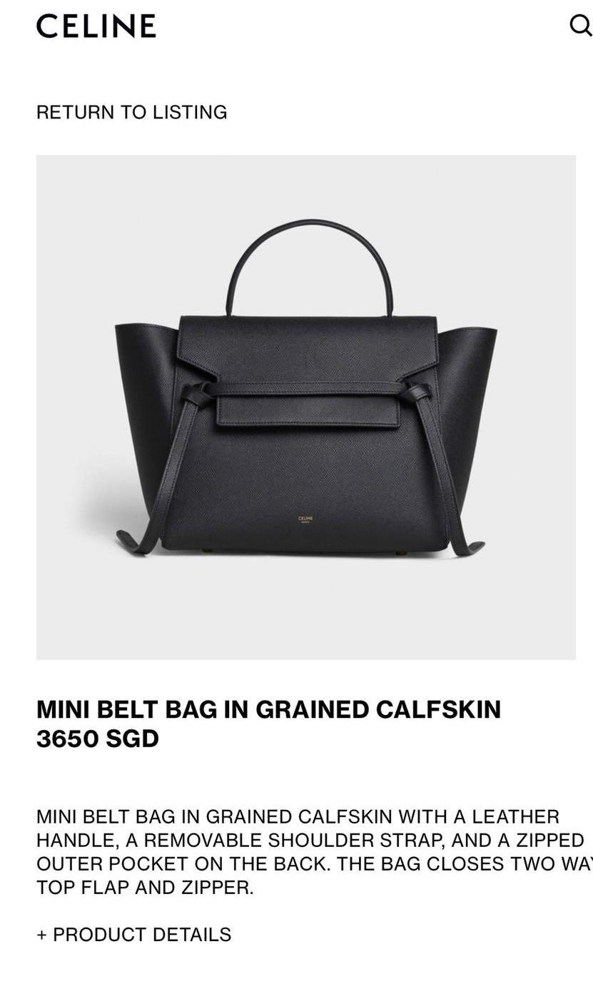 Celine belt bag white deals