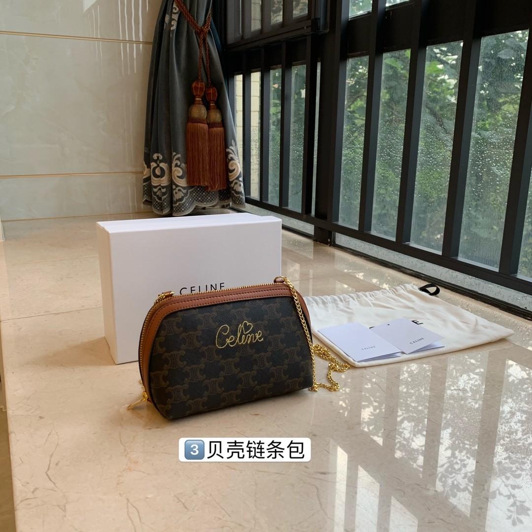 Celine Clutch With Chain In Triomphe Canvas 2025