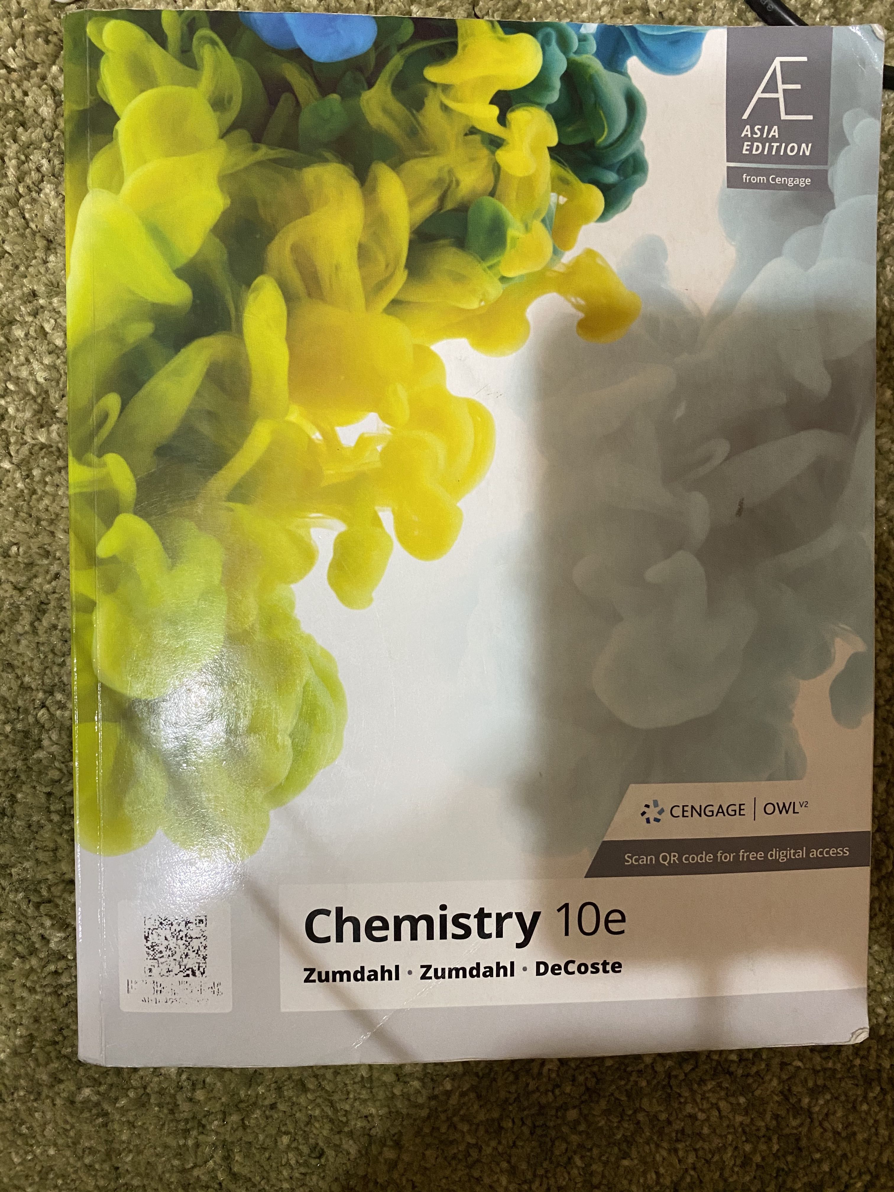 Chemistry 10e zumdahl Asia edition 9789814866477 普化 普通化學原文書, 書籍、休閒與玩具, 書本及雜誌, 評量練習在旋轉拍賣