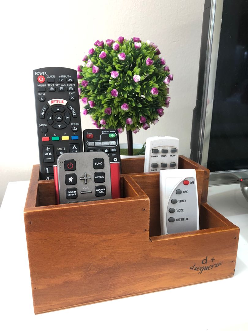 Designer Solid Wooden Remote Storage Box, Furniture & Home Living, Home ...