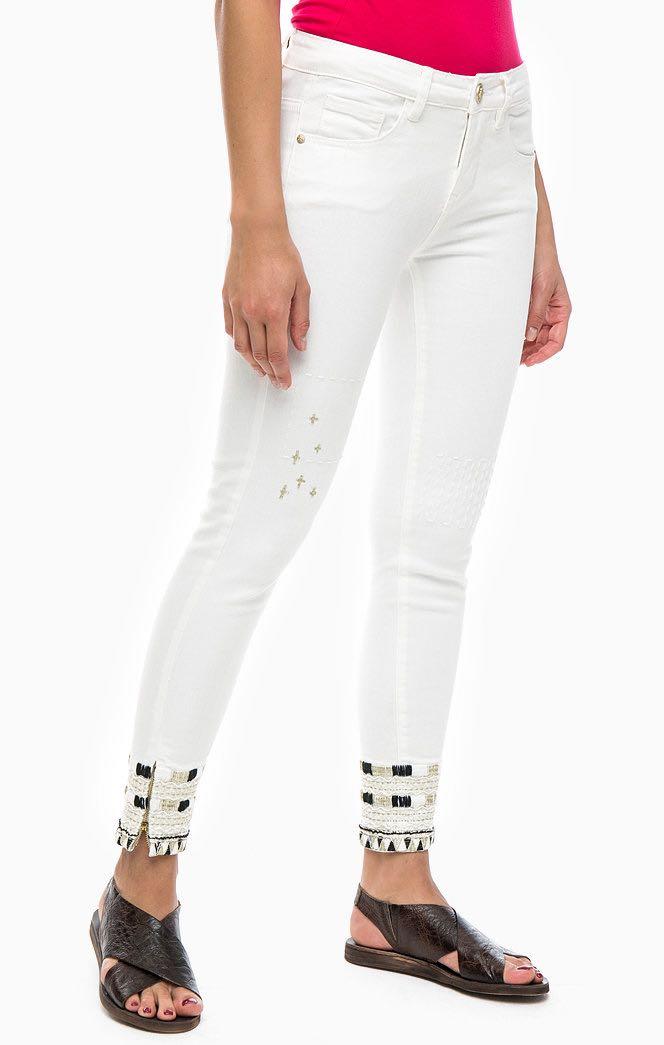 desigual white jeans
