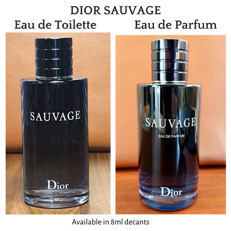difference between dior sauvage edp and edt