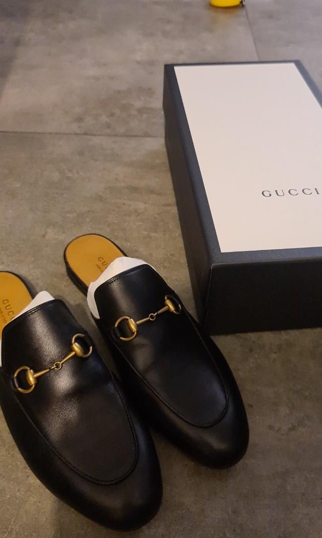 used gucci princetown loafers